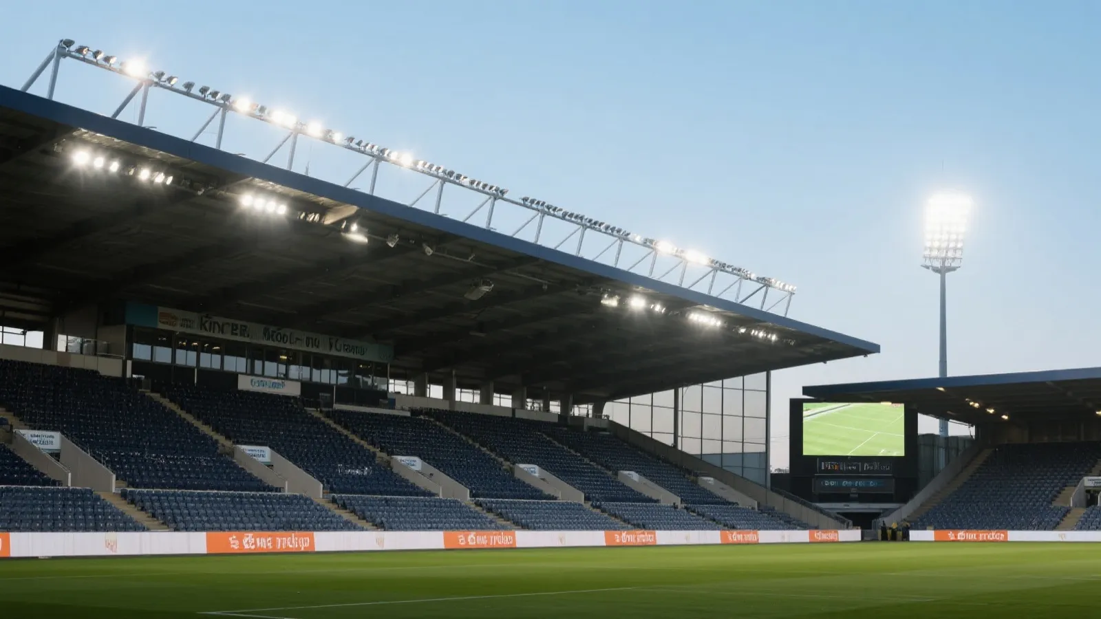 现代体育场灯光与动感背景